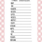 Free Printable Baby Shower Games   Download Instantly! With Free Baby Shower Printables