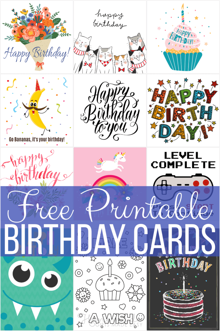 Printable Happy Birthday Cards