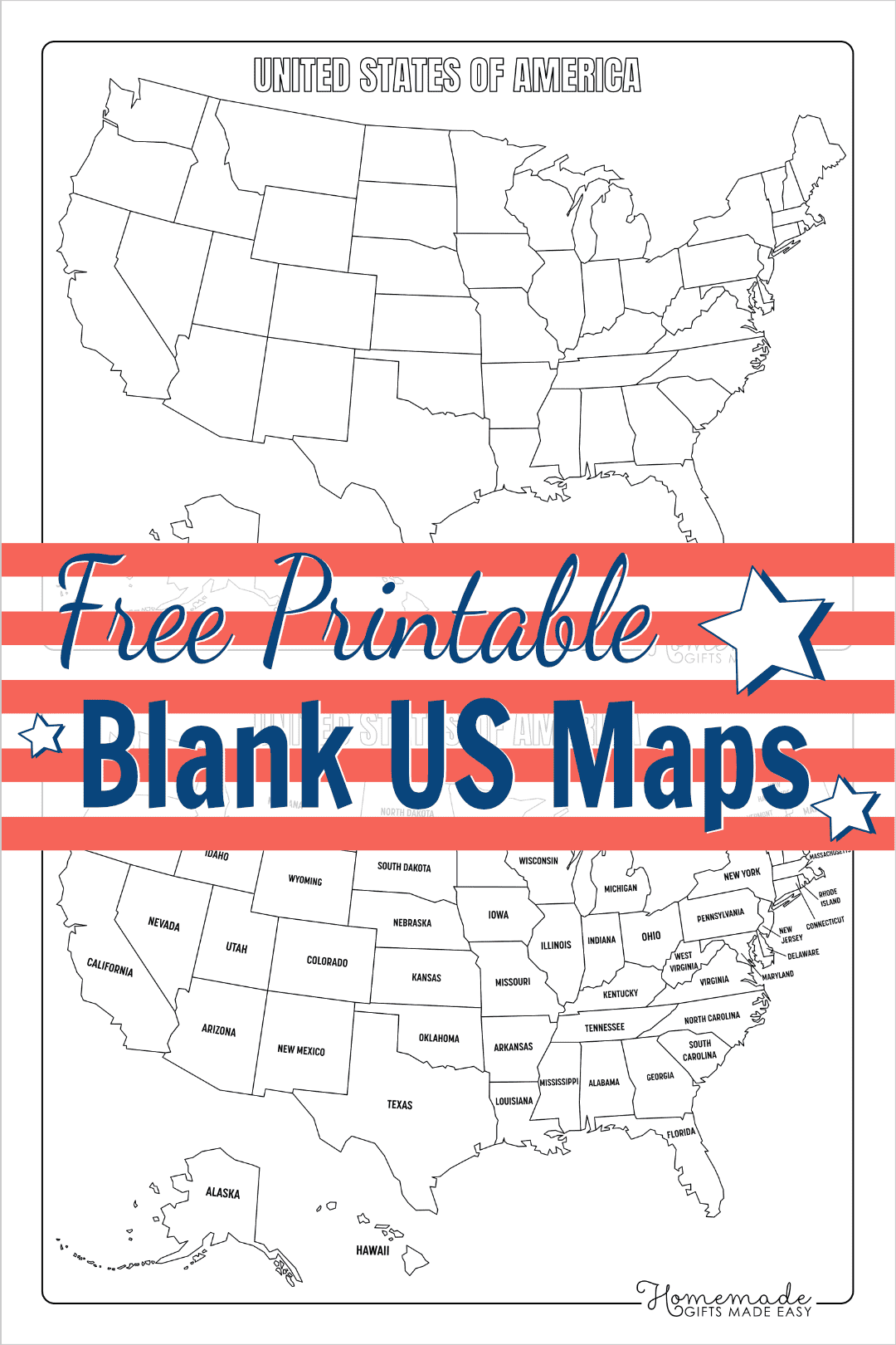 Free Printable Blank Us Map (Pdf Download) in Free Printable Map Usa