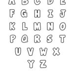 Free Printable Bubble Letter Alphabet Stencils In Printable Alphabet Letter Stencils