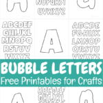 Free Printable Bubble Letters For Crafts For Bubble Letter Alphabet Printable