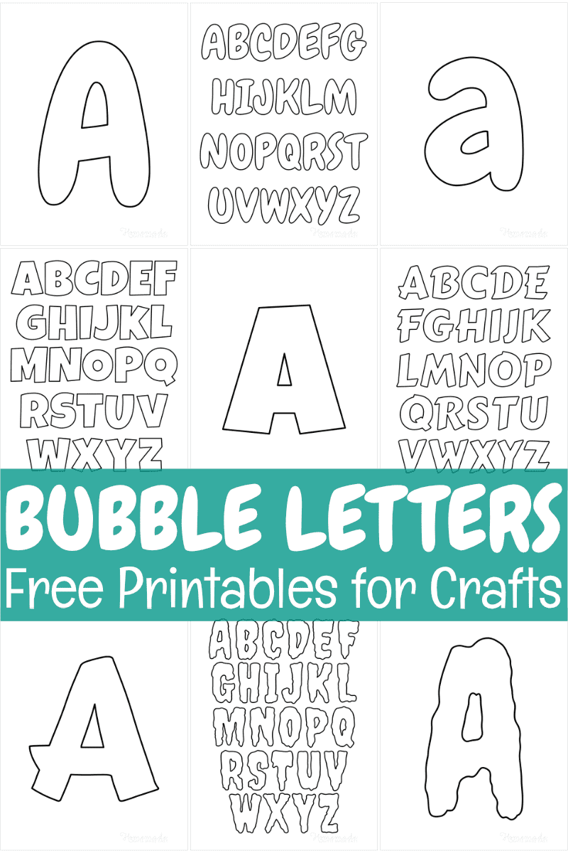 Free Printable Bubble Letters For Crafts for Bubble Letter Alphabet Printable