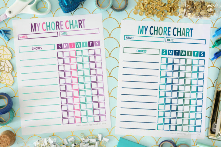 Free Printable Chore Charts