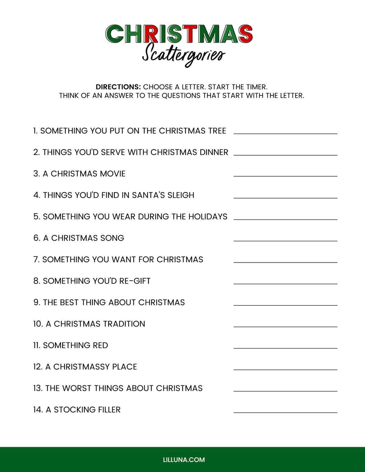 Free Printable Christmas Games {4 Freebies} | Lil&amp;#039; Luna within Free Printable Christmas Games