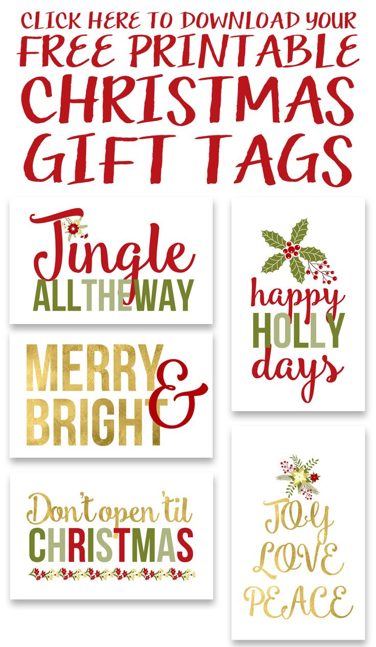 Free Printable Christmas Gift Tags for Free Printable Christmas Gift Tags