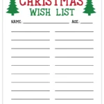 Free Printable Christmas List | Wish List For Kids – Pjs And Paint intended for Free Printable Christmas List