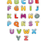 Free Printable Colorful Cartoon Letters Alphabet In Alphabet Letters Printable Free