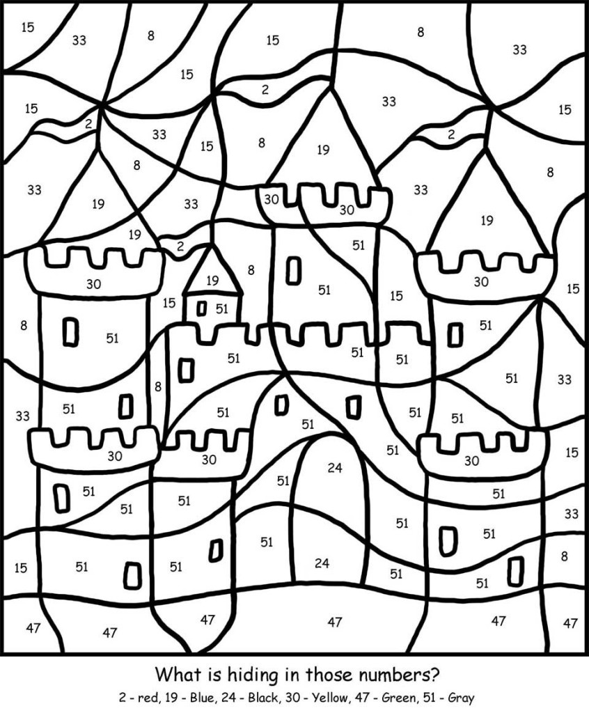 Free Printable Colornumber Coloring Pages - Best Coloring pertaining to Color By Number Printable For Kids