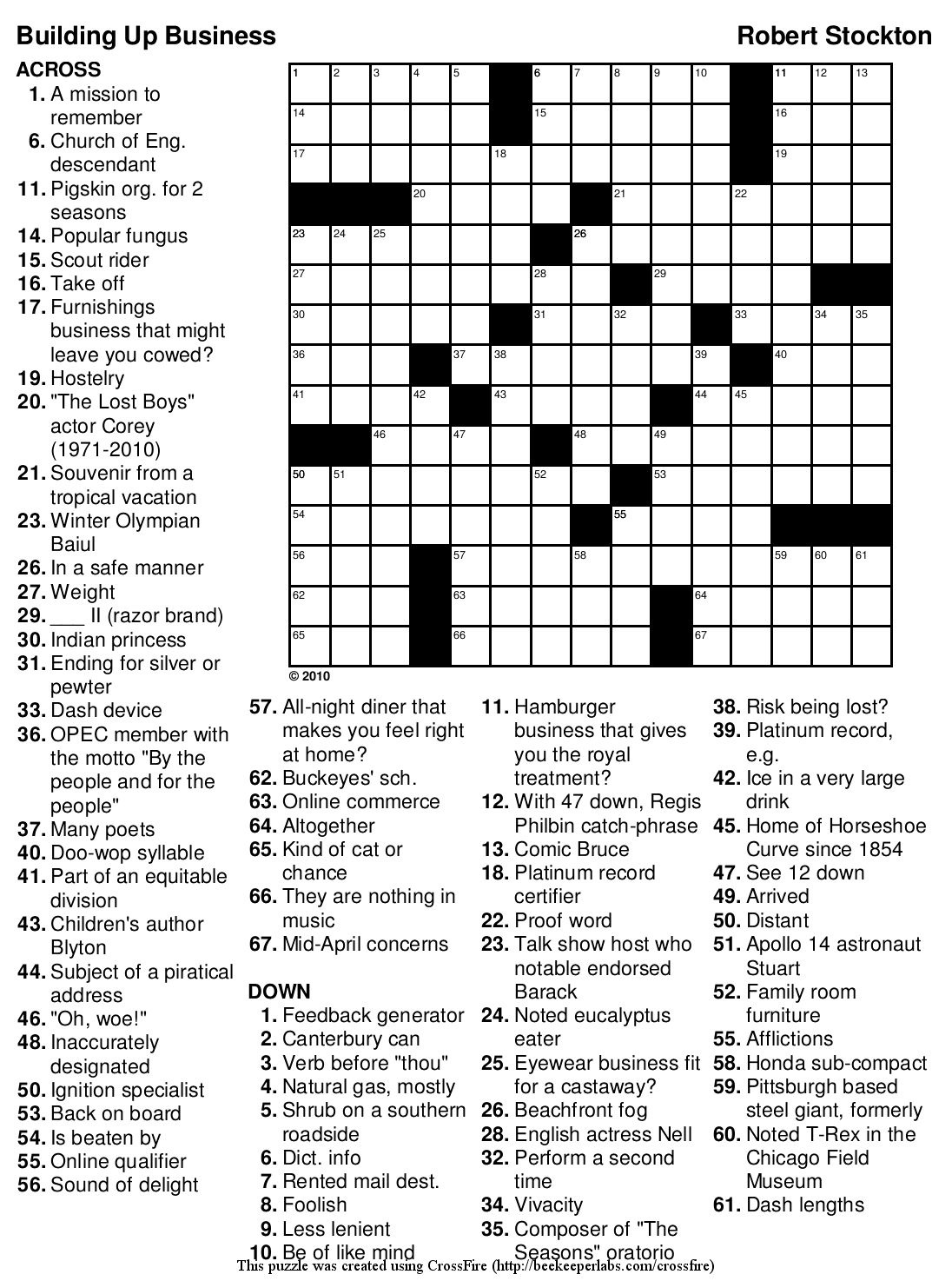 Free Printable Crossword Puzzles Usa Today inside Printable Crossword Puzzles Online