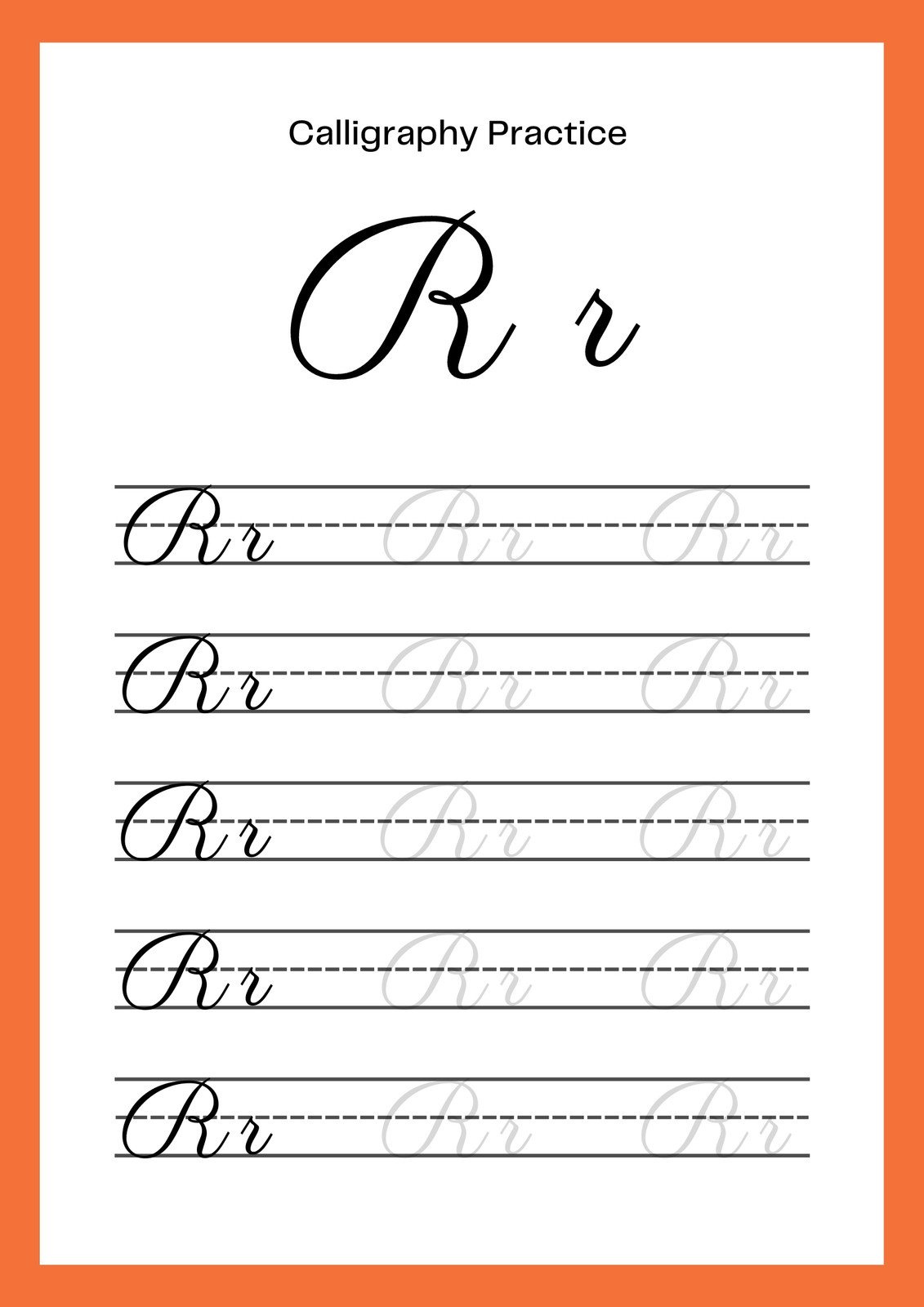 Free Printable Cursive Writing Worksheet Templates | Canva for Cursive Letters Worksheets Printable