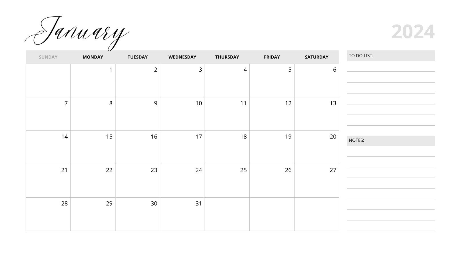 Free, Printable, Customizable Monthly Calendar Templates | Canva for Printable Calendars 2024 Monthly