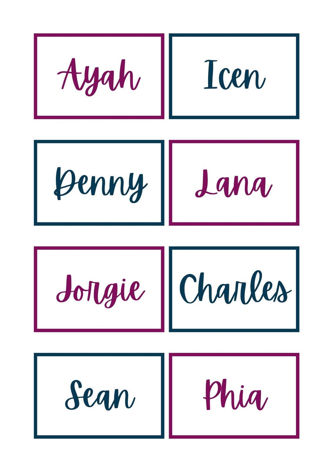 Free, Printable, Customizable Name Tag Templates | Canva regarding Free Printable Name Tags