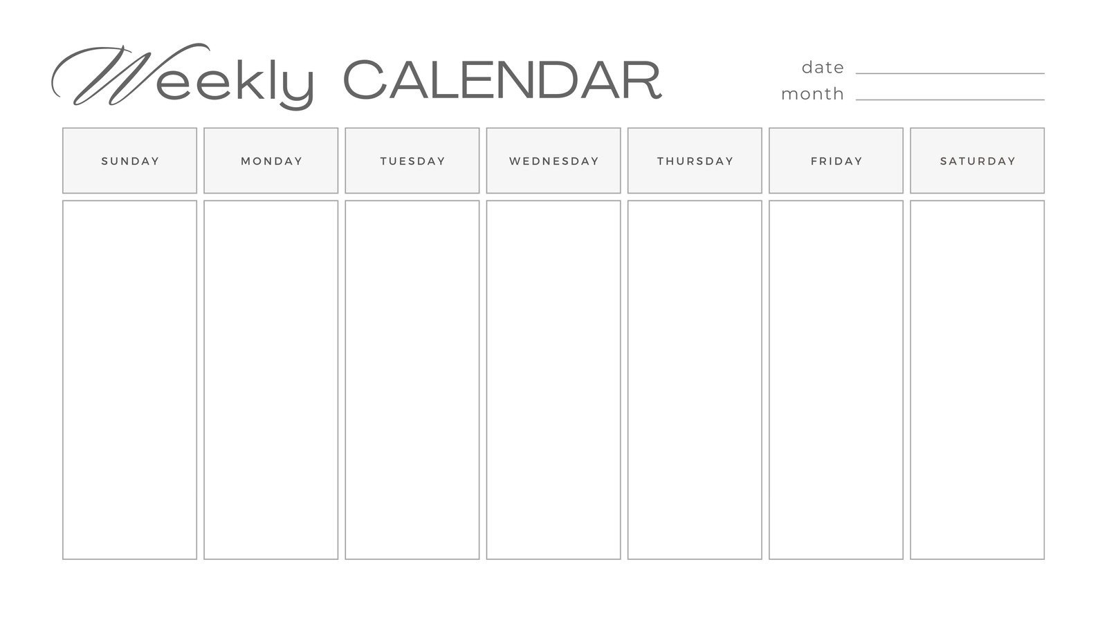 Free, Printable, Customizable Weekly Calendar Templates | Canva within Weekly Schedule Template Printable