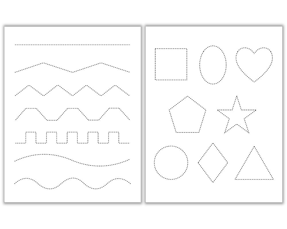 Free Printable Cutting (+ Tracing) Practice Worksheets - The Craft within Free Printable Tracing Worksheets