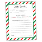 Free Printable "Dear Santa" Letter Template For Kids   The Craft Intended For Free Printable Santa Letter