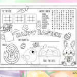 Free Printable Easter Coloring Placemat For Kids | Mrs. Merry Regarding Free Printables For Easter