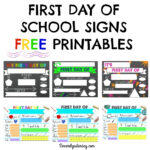 Free Printable First Day Of School Signs – Sincerely Saturday within Free First Day Of School Printables