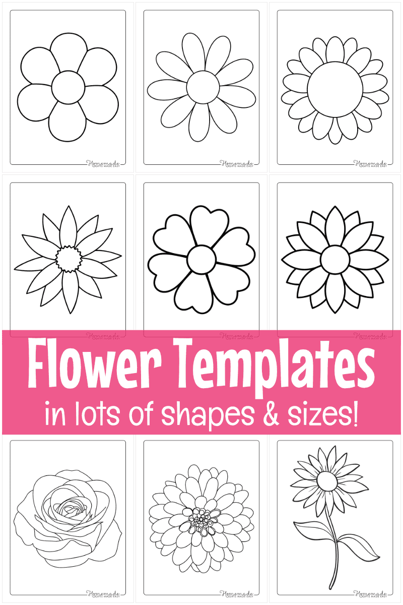 Free Printable Flower Templates For Crafts with Free Printable Flower Template