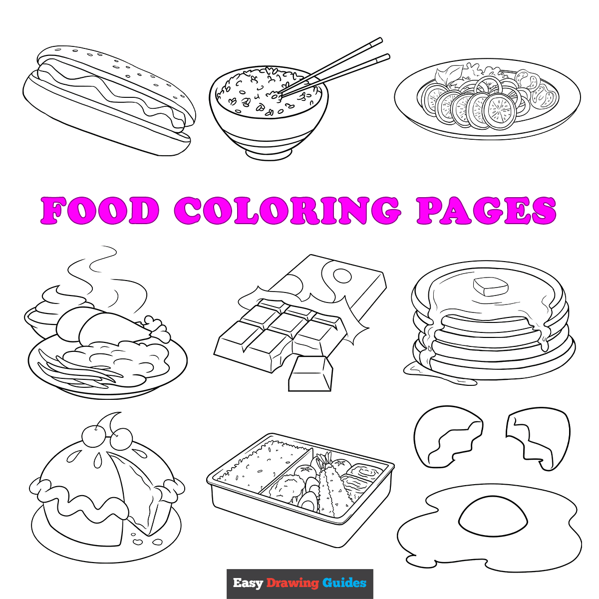 Free Printable Food Coloring Pages For Kids for Printable Pictures of FoodColor