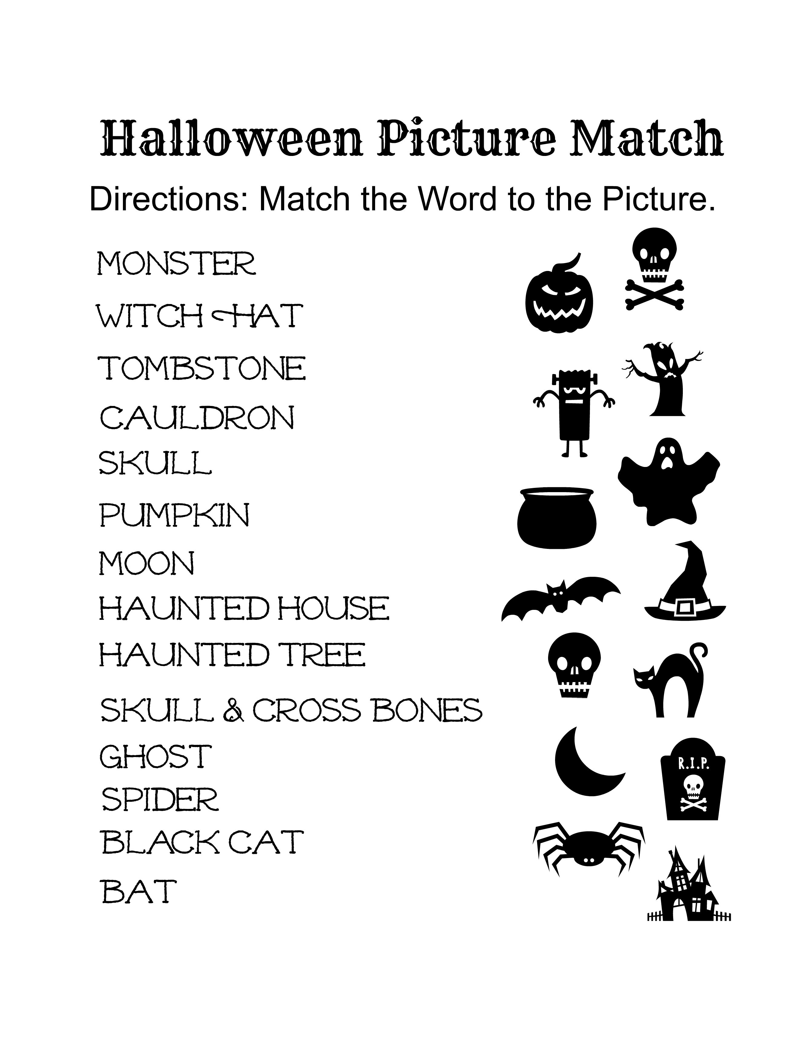 Free Printable Halloween Activity Sheets For Elementary Grades within Printable Halloween Activity Sheets