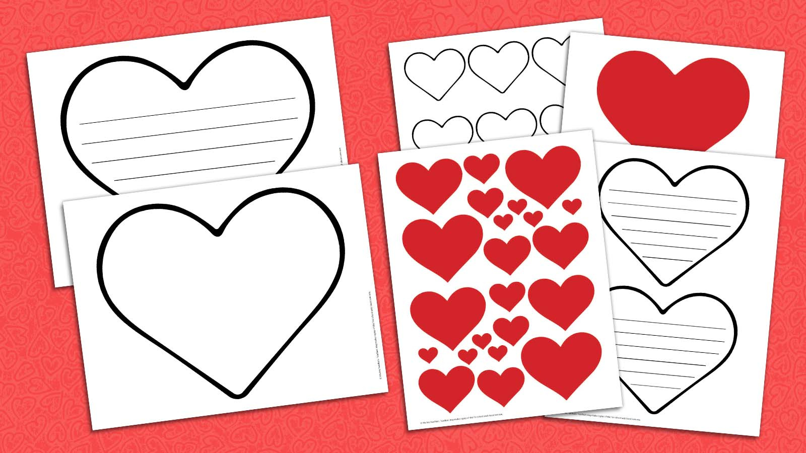 Free Printable Heart Bundle intended for Valentine Heart Printable Free