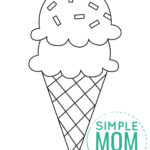 Free Printable Ice Cream Template   Simple Mom Project For Ice Cream Cone Printable