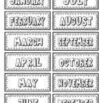 Free Printable Labels Template With Months Of The Year For Throughout Months Of The Year Printables