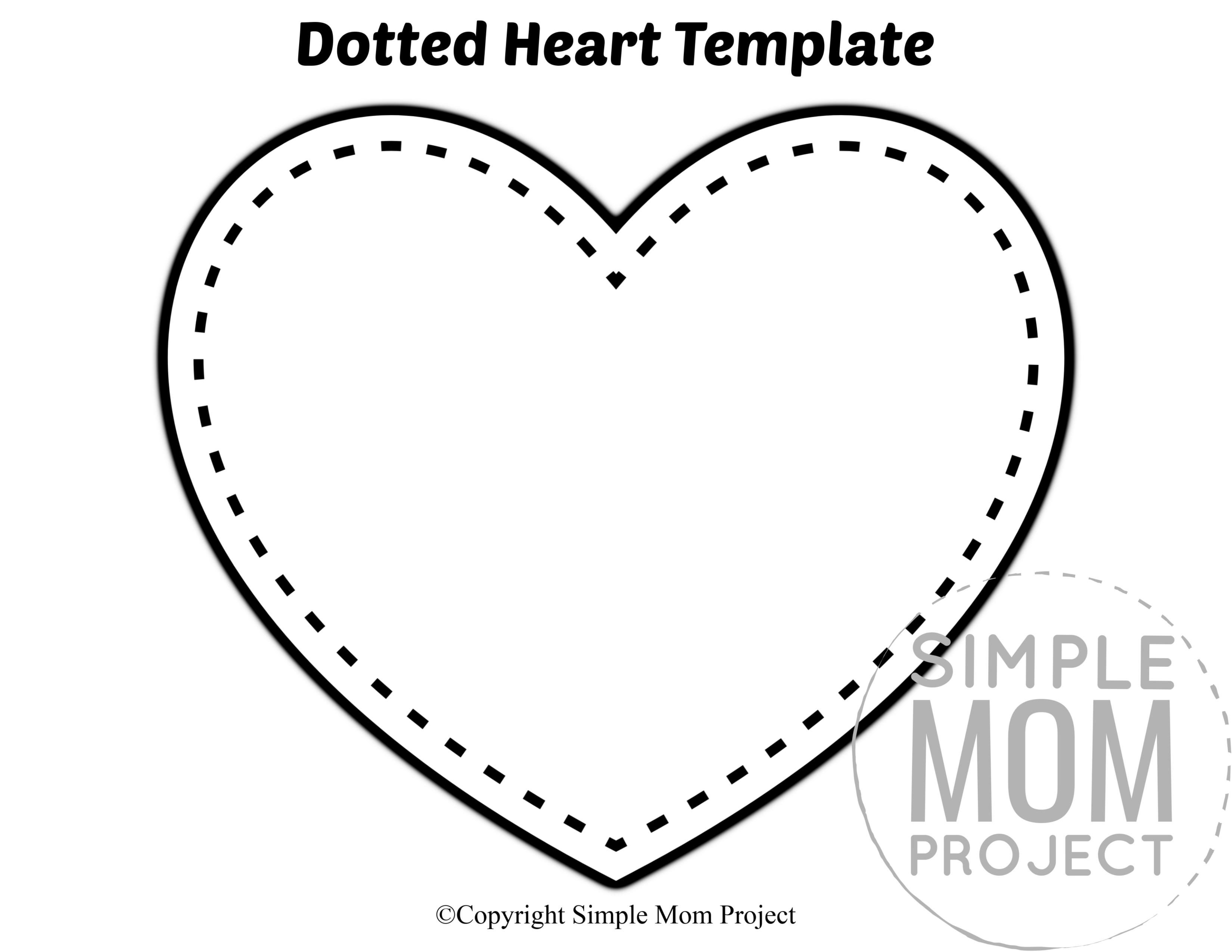 Free Printable Large Heart Shape Templates - Simple Mom Project within Heart Shape Template Printable