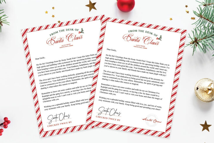 Free Printable Father Christmas Letter