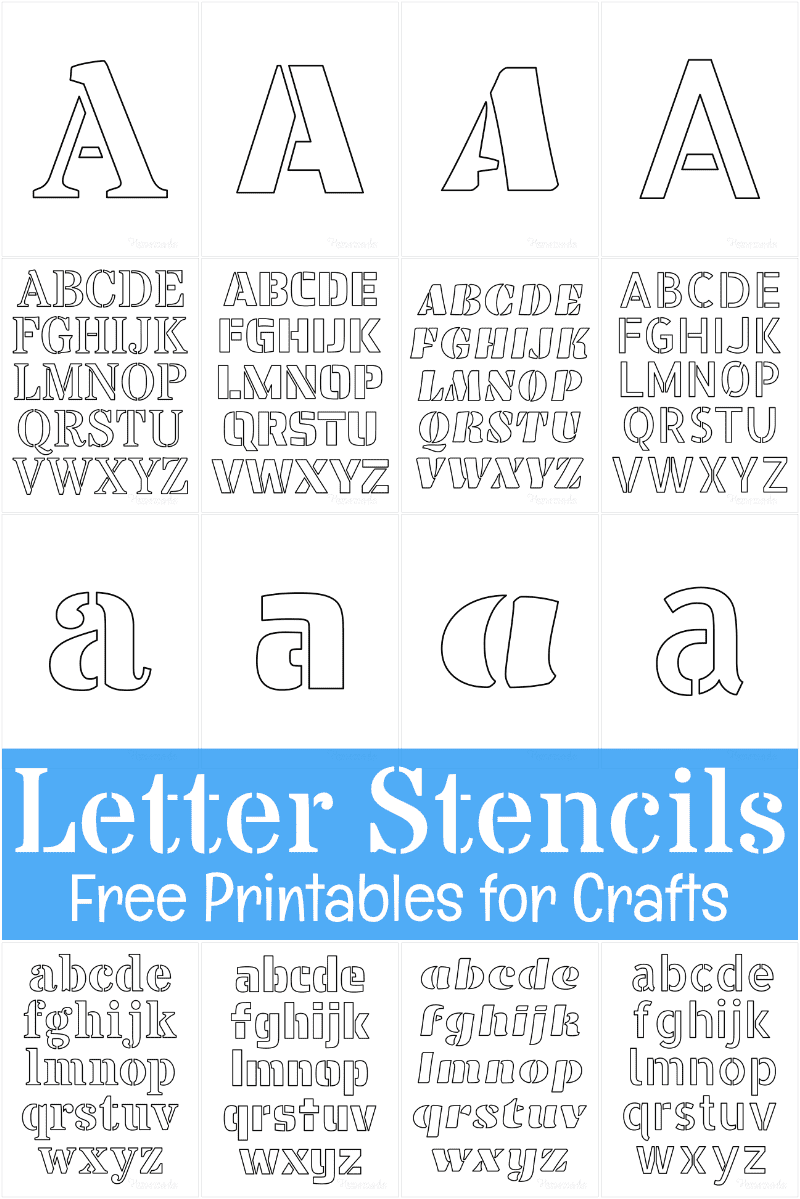 Free Printable Letter Stencils For Crafts in Printable Alphabet Letter Stencils