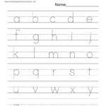 Free Printable Lowercase Alphabet Letters Tracing Worksheet With Tracing Letters Of The Alphabet Free Printables