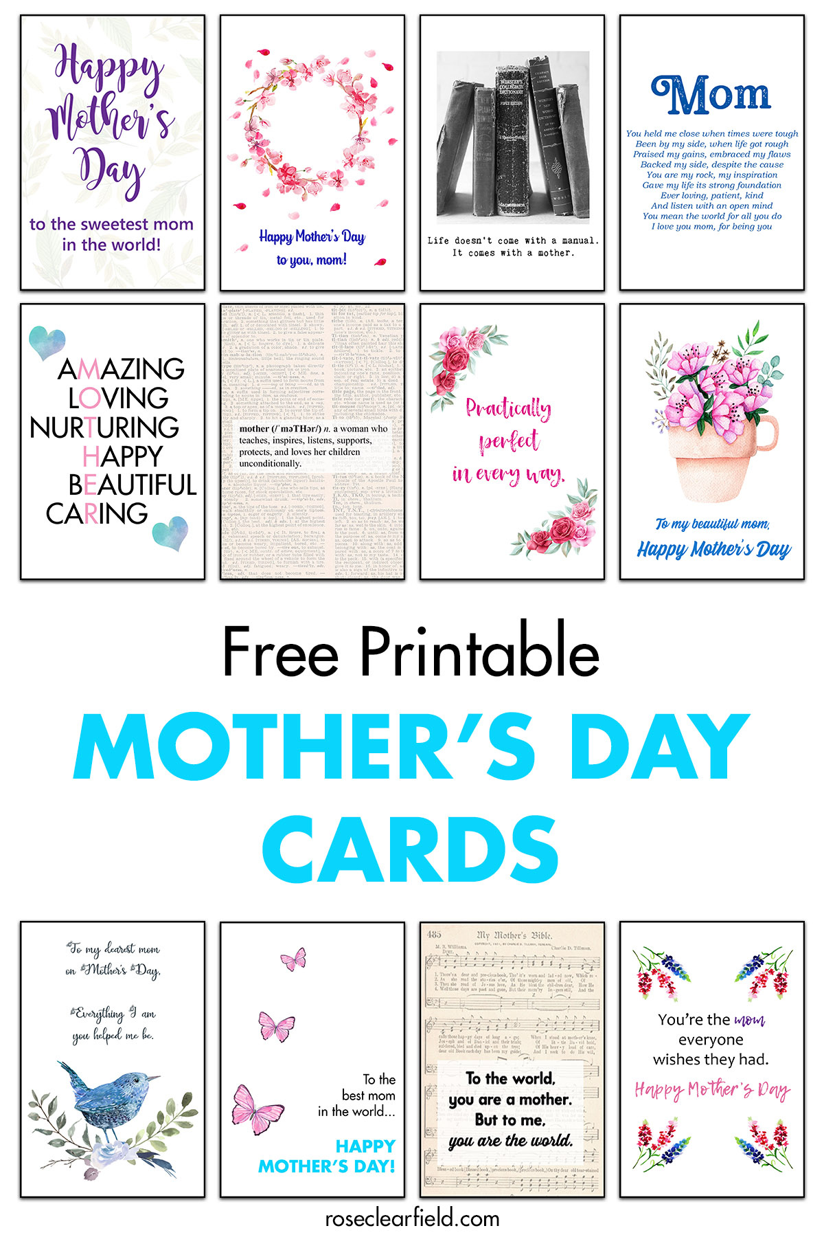 Free Printable Mother&amp;#039;S Day Cards • Rose Clearfield throughout Free Printable Mothers Day Cards