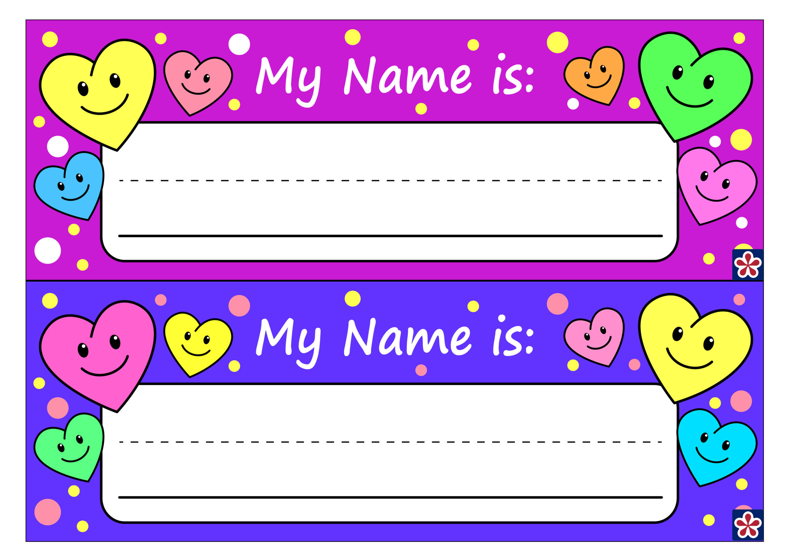 Free Printable Name Tags For Preschoolers. Teachersmag throughout Free Printable Name Tags