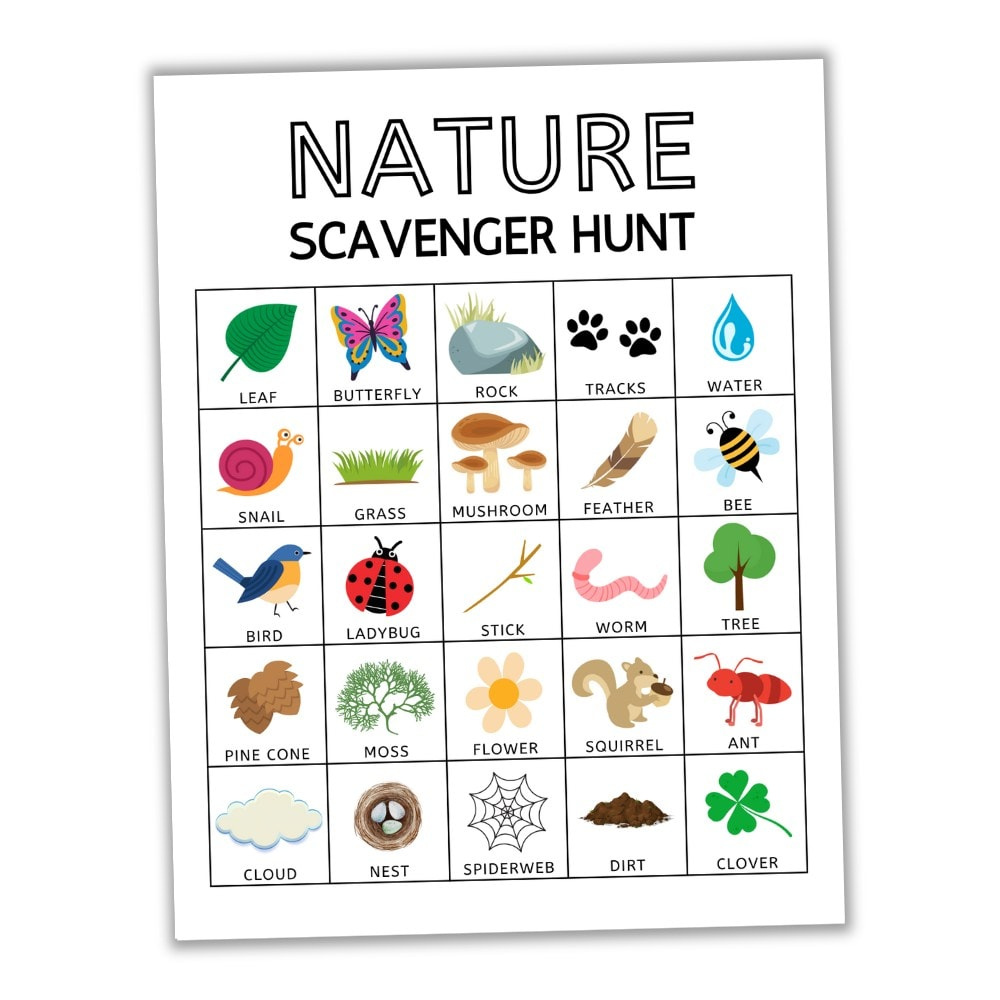 Free Printable Nature Scavenger Hunt For Kids - The Craft-At-Home with Nature Scavenger Hunt Printable