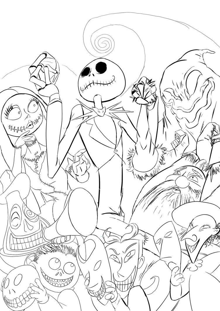 Free Printable Nightmare Before Christmas Coloring Pages - Best inside Printable Nightmare Before Christmascoloring Pages