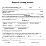 Free Printable Power Of Attorney Forms (Word Or Pdf) For Printable Power Of Attorney Form