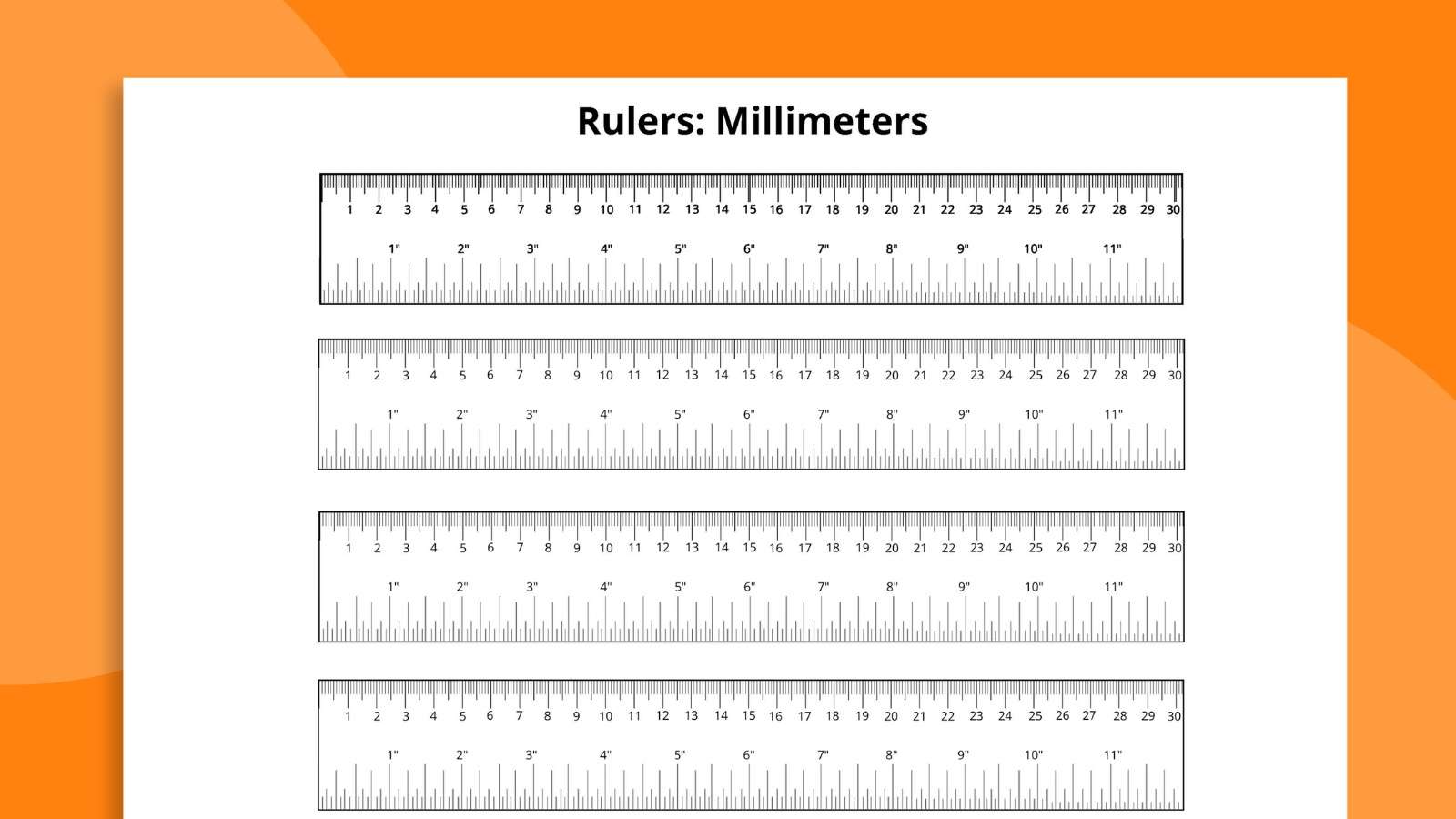 Free Printable Ruler Bundle within Ruler In Mm Printable