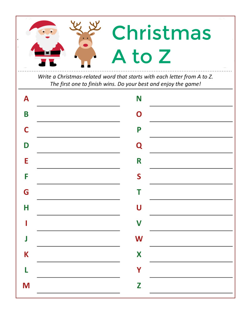 Free Printable Santa&amp;#039;S Christmas Word Game - Mama Likes This inside Free Christmas Games Printable