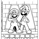 Free Printable Super Mario Bros Coloring Page Intended For Mario Brothers Printable Coloring Sheets