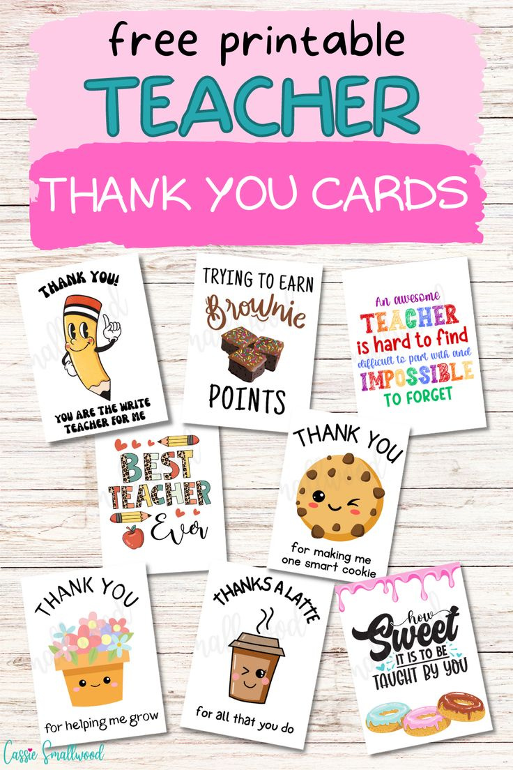 Free Printable Teacher Appreciation Cards in Printable Teacher Appreciation Cards