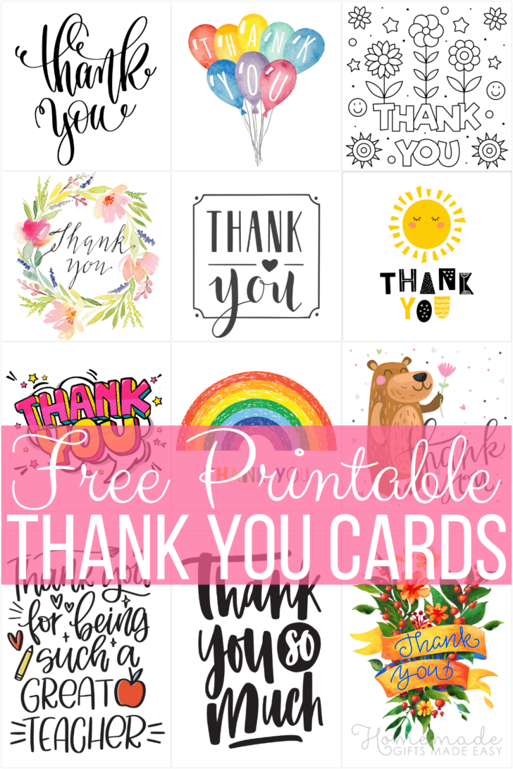 Thank You Cards Printable