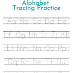 Free Printable Trace The Alphabet Letters Worksheet • Teacha! Throughout Tracing Letters Of The Alphabet Free Printables