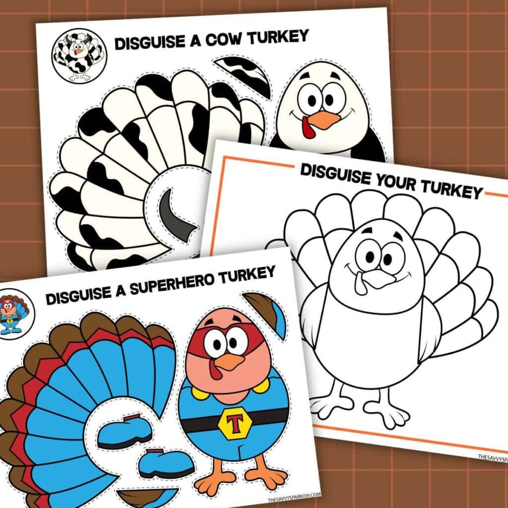 Free Printable Turkey In Disguise Templates To &amp;quot;Hide A Turkey&amp;quot; in Turkey in Disguise Printable