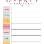 Free Printable Weekly Meal Planners | Baking You Happier For Printable Weekly Meal Planner