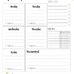 Free Printable Weekly Planner | Skip To My Lou Pertaining To Free Printable Weekly Planner