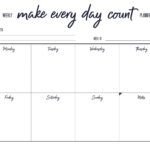 Free Printable Weekly Planner | The Happy Housie With Downloadable Free Printable Weekly Planner