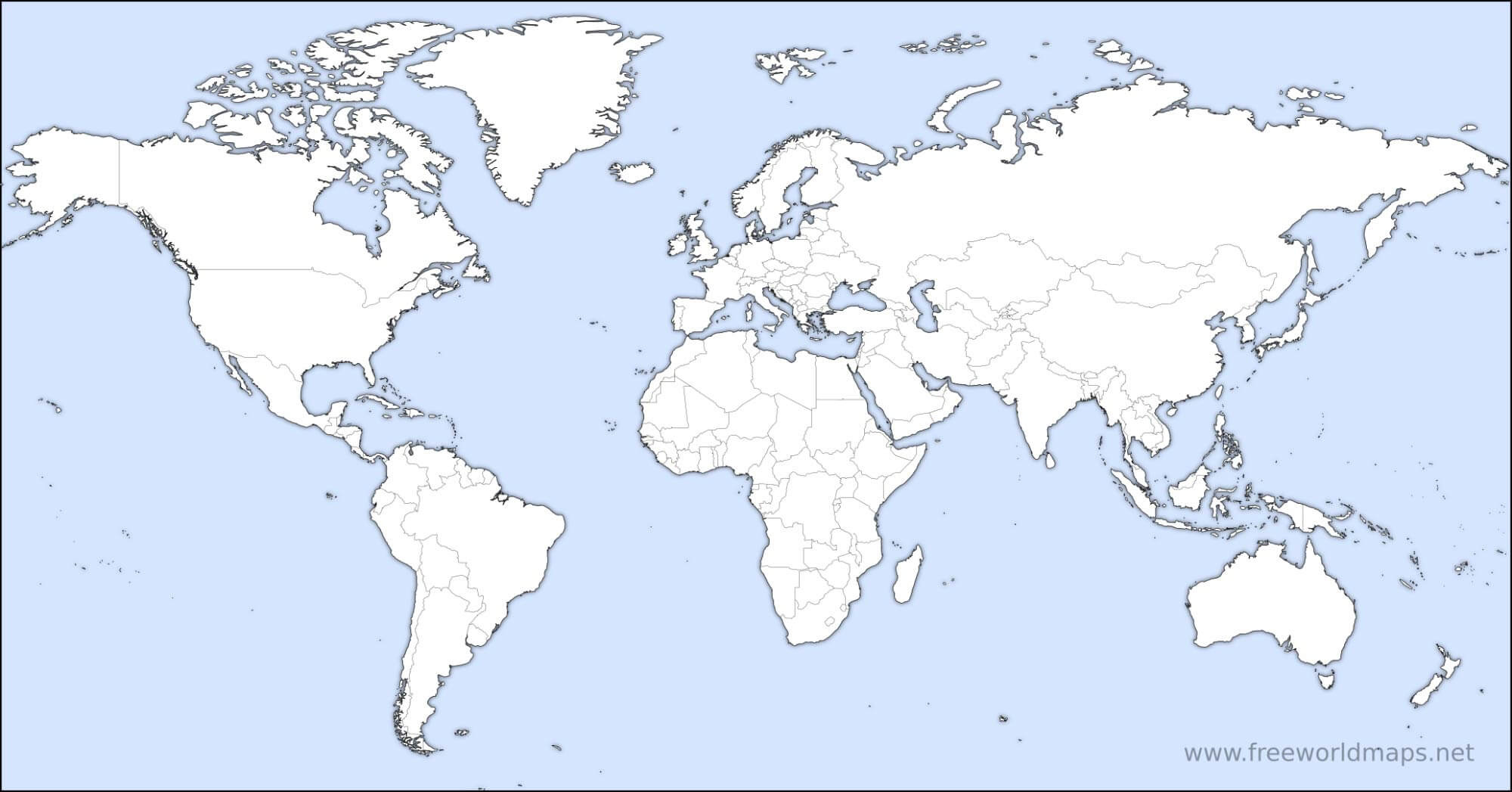 Free Printable World Maps within Printable Map Of The World