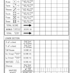 Free Printable Yahtzee Score Card   Paper Trail Design Throughout Printable Yahtzee Score Sheets