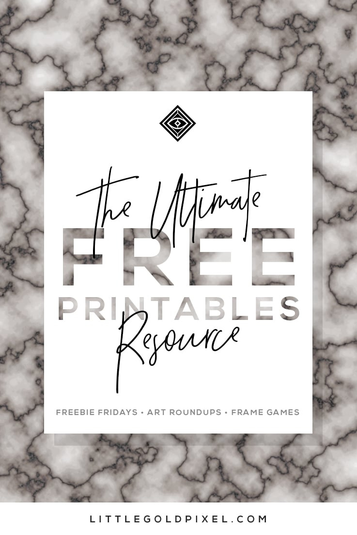 Free Printables • Free Wall Art Roundups • Little Gold Pixel pertaining to Free Printable Wall Art