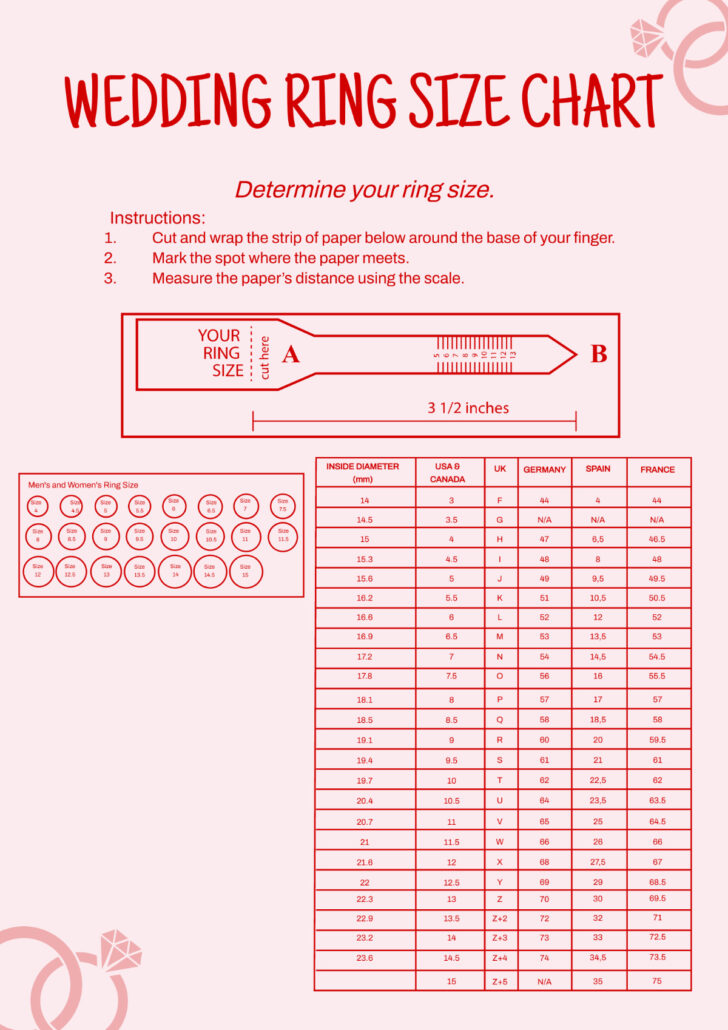 Free Printable Women’s Ring Sizer